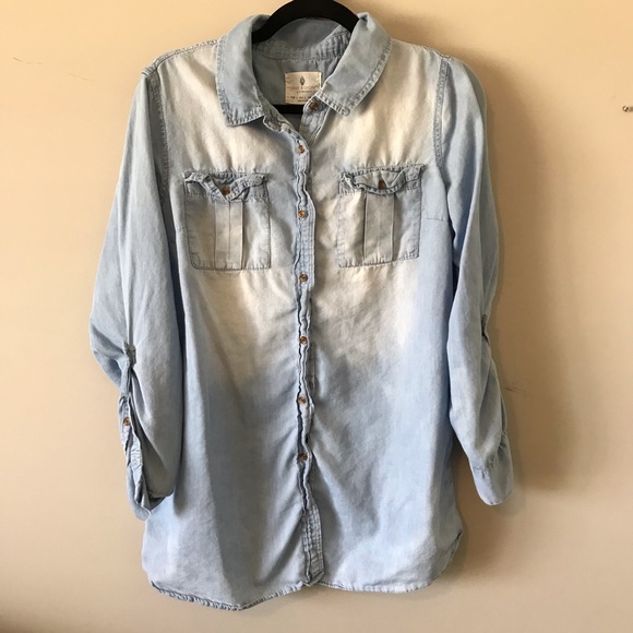 Tops - Jade & Ivory Chambray Button Down Shirt